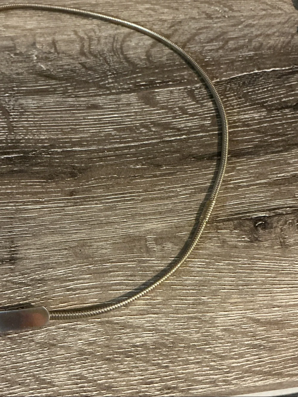 Vintage Gold Tone Omega Snake Belt 28.5” to 30” Metal Plate Closure Has Rubbing